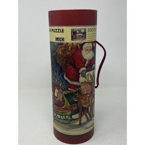 LANG 500 Piece Jigsaw Puzzle "UP ON THE HOUSETOP"  Christmas Santa Susan Winget